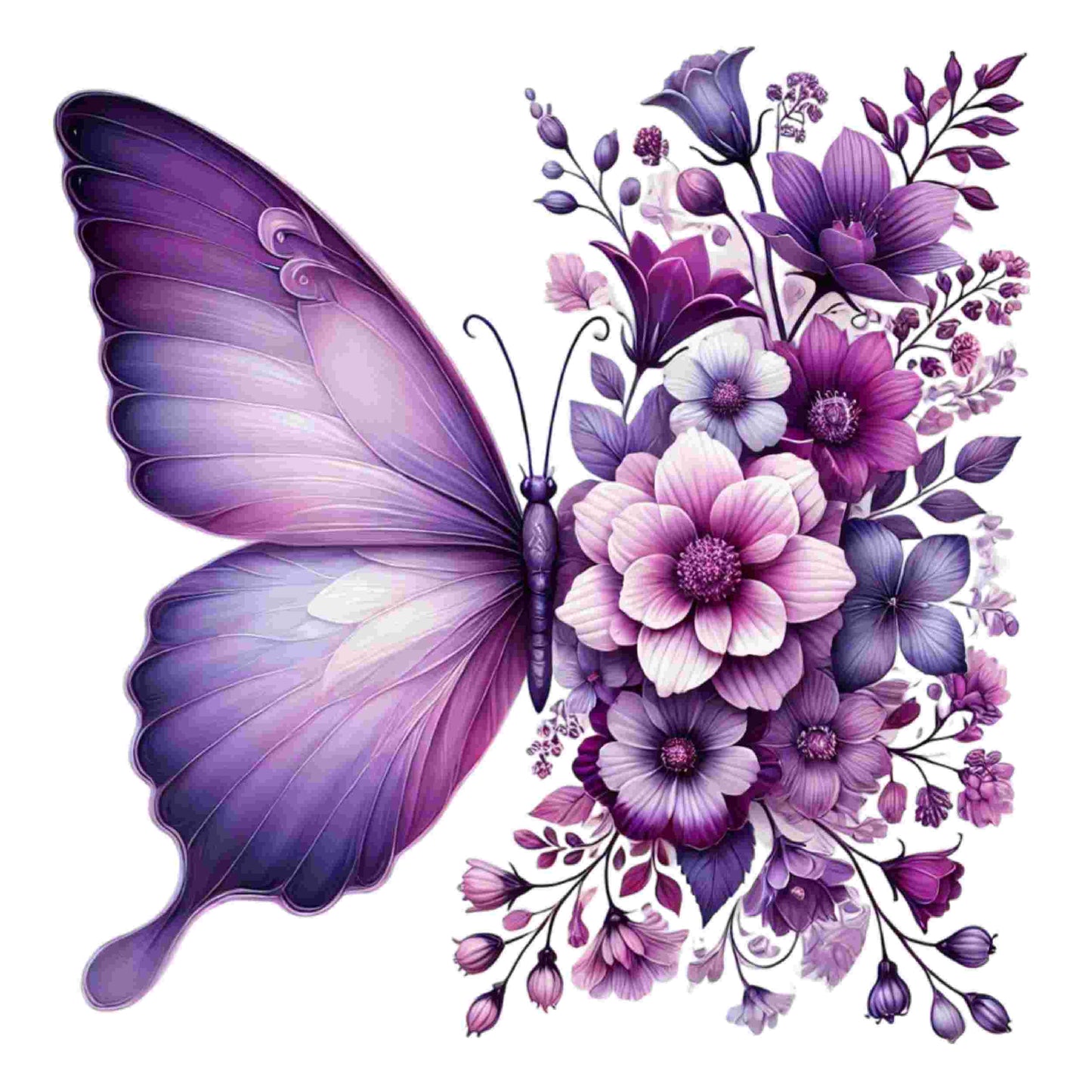 Colorful Butterfly Floral Set of 10 #1 - DTF Heat Transfers DTF Transfers Style Junction – Custom Digital Designs & Apparel