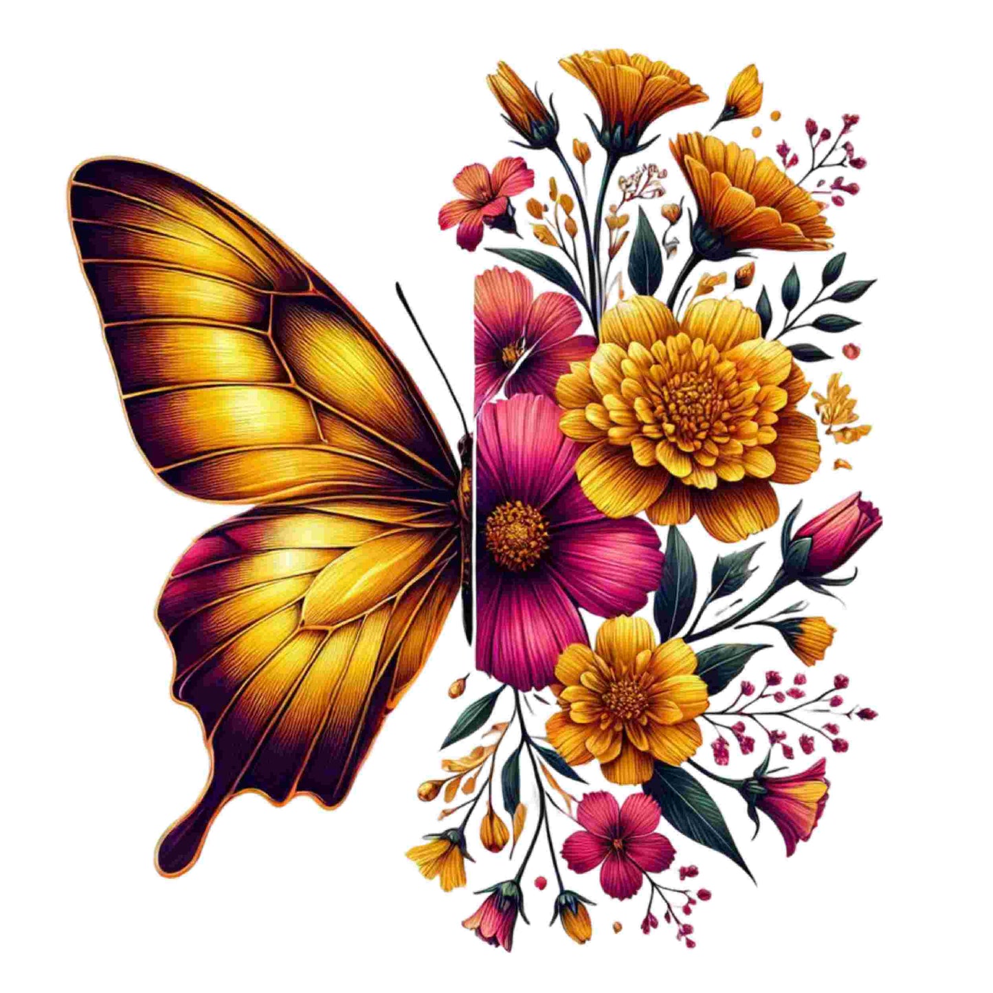 Colorful Butterfly Floral Set of 10 #2- DTF Heat Transfers DTF Transfers Style Junction – Custom Digital Designs & Apparel 2 Pocket 4 x 4