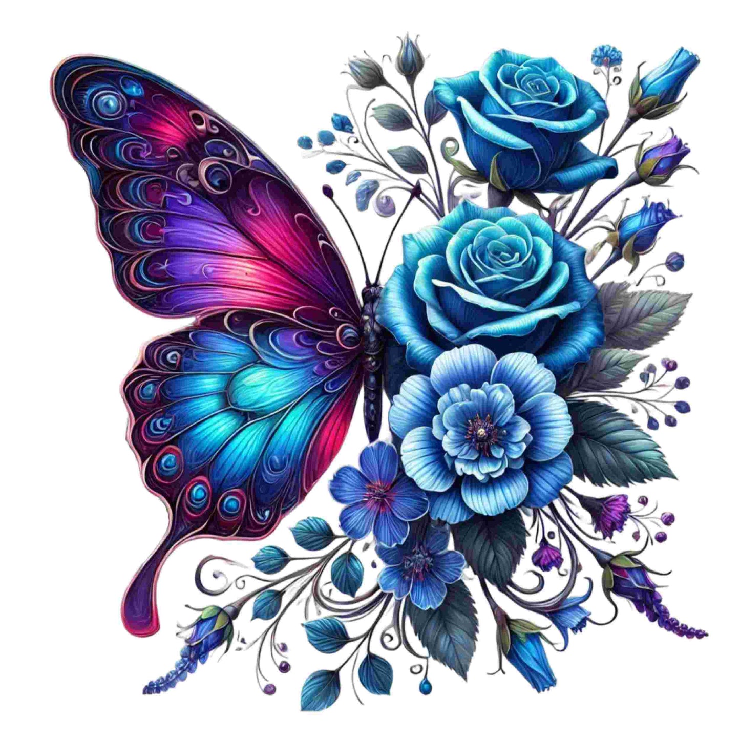 Colorful Butterfly Floral Set of 10 #1 - DTF Heat Transfers DTF Transfers Style Junction – Custom Digital Designs & Apparel 3 Pocket 4 x 4