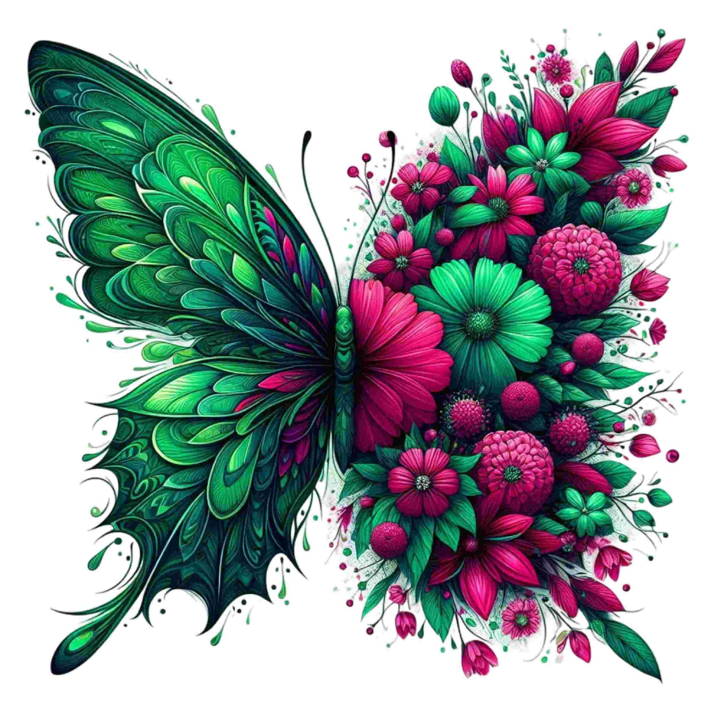 Colorful Butterfly Floral Set of 10 #1 - DTF Heat Transfers DTF Transfers Style Junction – Custom Digital Designs & Apparel 5 Pocket 4 x 4