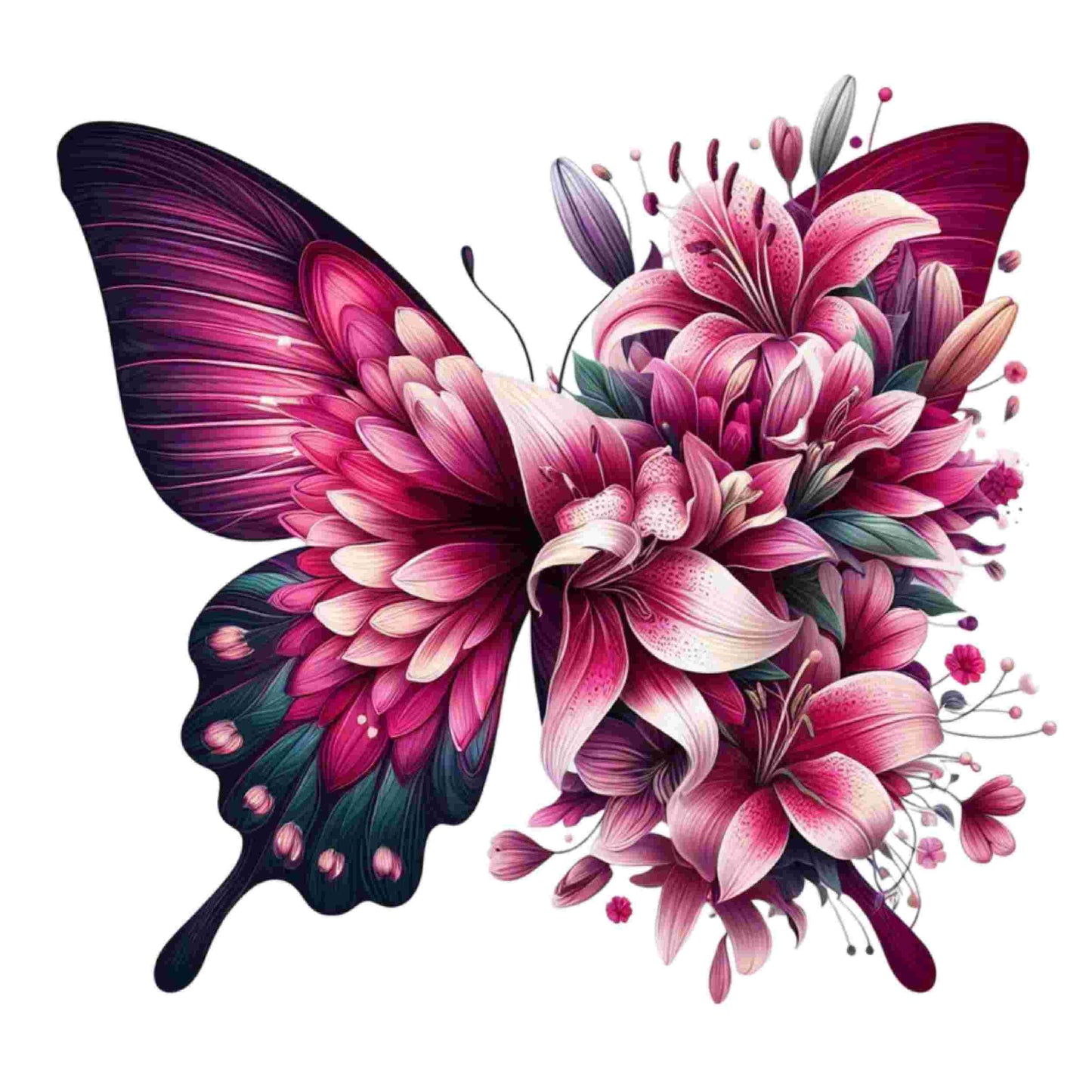 Colorful Butterfly Floral Set of 10 #2- DTF Heat Transfers DTF Transfers Style Junction – Custom Digital Designs & Apparel 6 Pocket 4 x 4