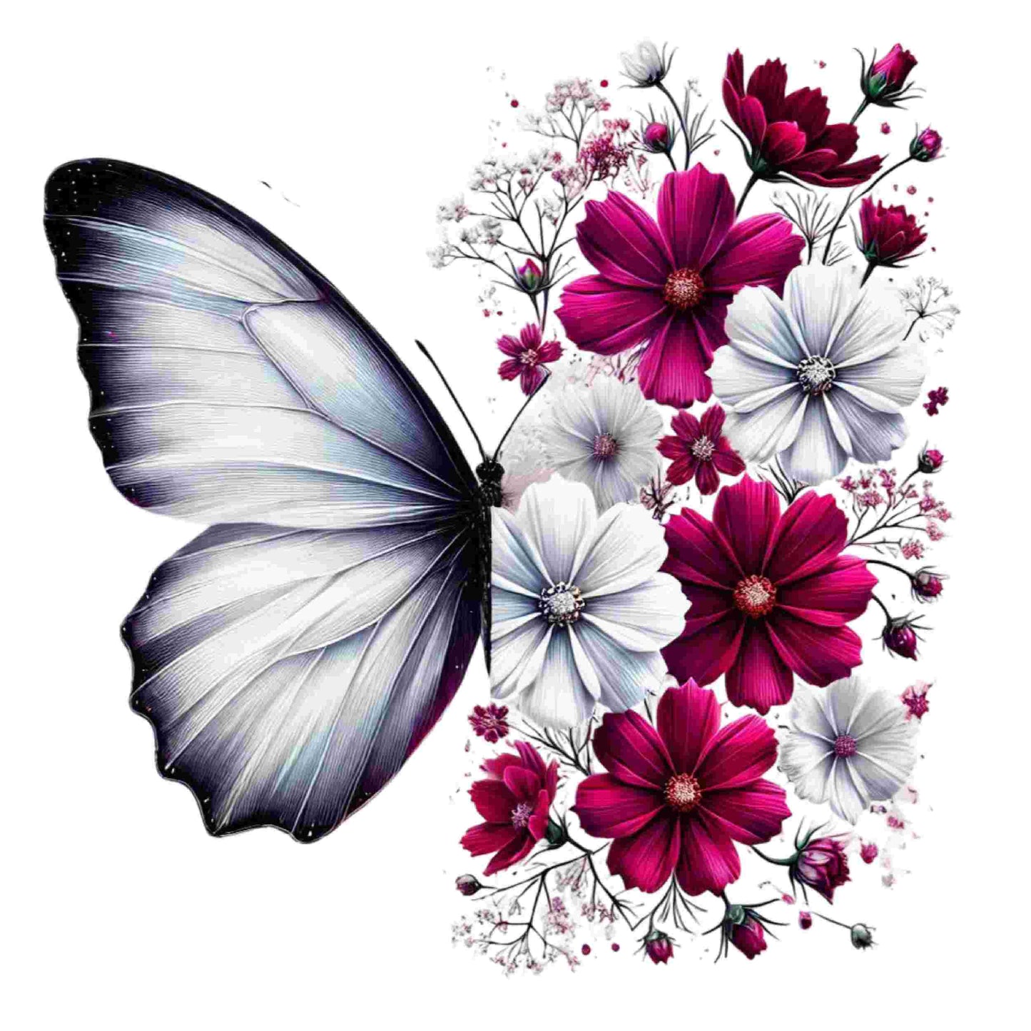 Colorful Butterfly Floral Set of 10 #2- DTF Heat Transfers DTF Transfers Style Junction – Custom Digital Designs & Apparel 7 Pocket 4 x 4