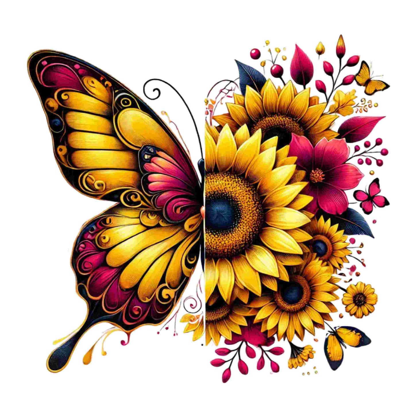 Colorful Butterfly Floral Set of 10 #2- DTF Heat Transfers DTF Transfers Style Junction – Custom Digital Designs & Apparel 8 Pocket 4 x 4
