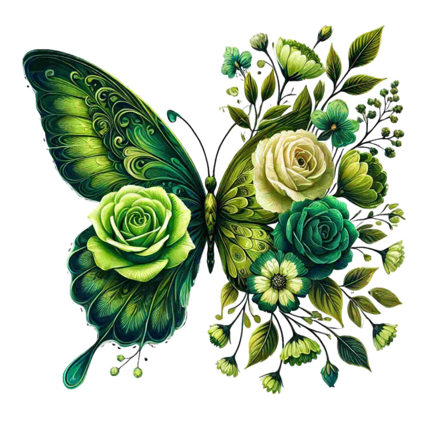 Colorful Butterfly Floral Set of 10 #1 - DTF Heat Transfers DTF Transfers Style Junction – Custom Digital Designs & Apparel 9 Pocket 4 x 4