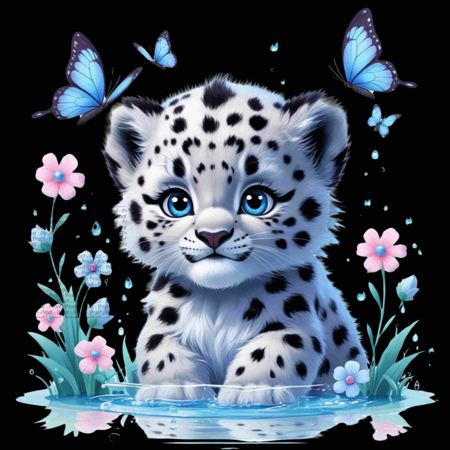 Adorable Baby Snow Leopard PNG Bundle | Transparent Sublimation Clipart for T-Shirts, Mugs, Wall Art & More | High-Res Animal Files Digital File Style-Junction Custom Designs & Prints