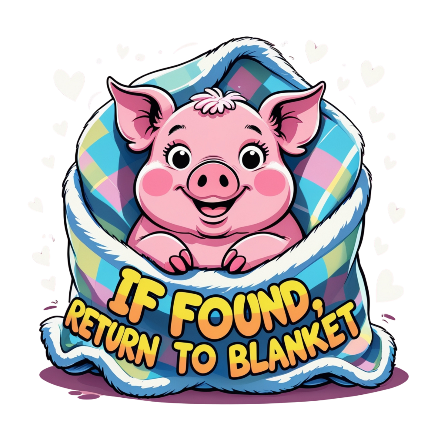 If Found Return to Blanket Pig Design – DTF Heat Transfers #3 DTF Transfers Style Junction – Custom Digital Designs & Apparel