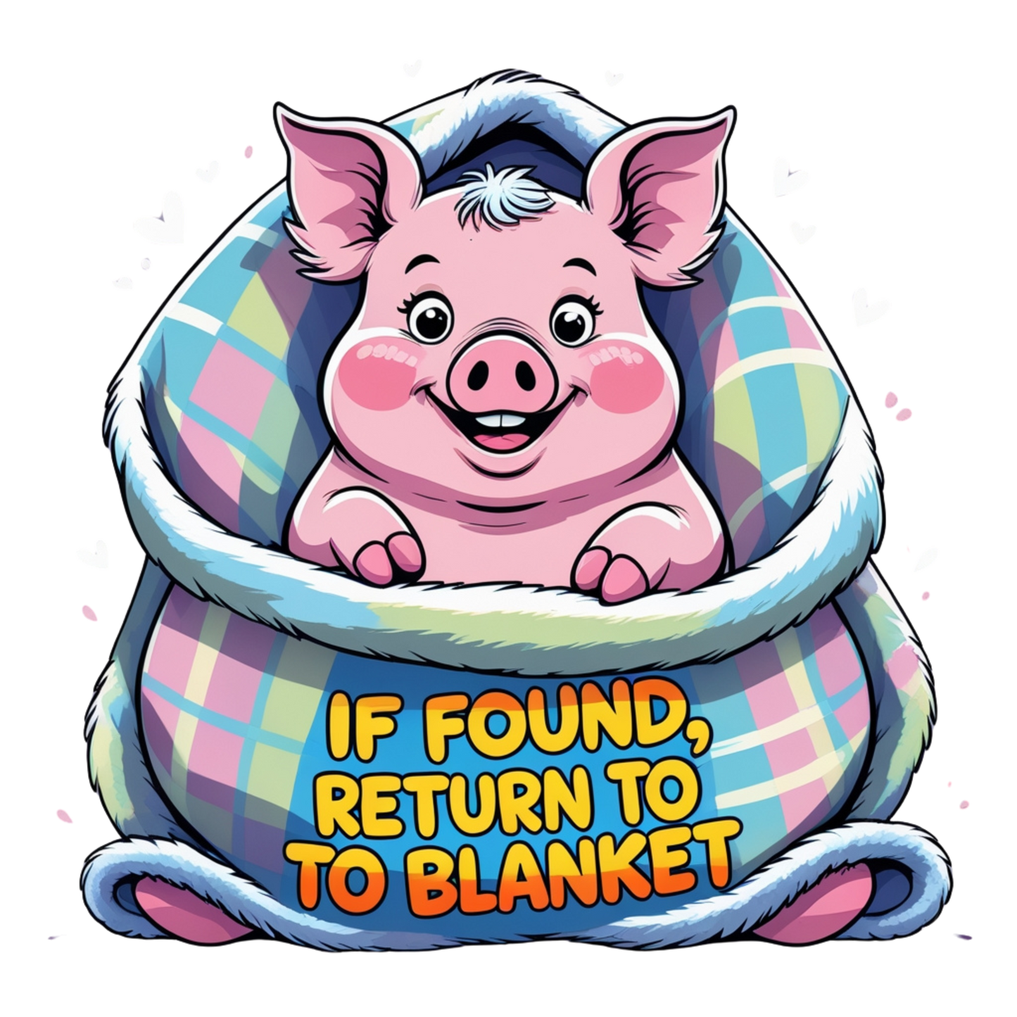 If Found Return to Blanket Pig Design – DTF Heat Transfers #4 DTF Transfers Style Junction – Custom Digital Designs & Apparel
