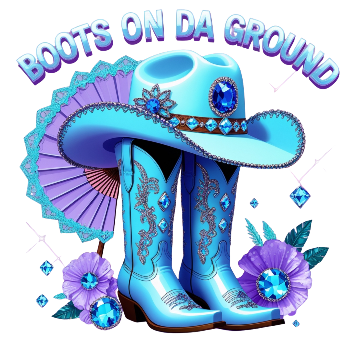 Light Blue Boots On Da Ground DTF Heat Transfers DTF Transfers Style Junction – Custom Digital Designs 5 Pocket 4 x 4