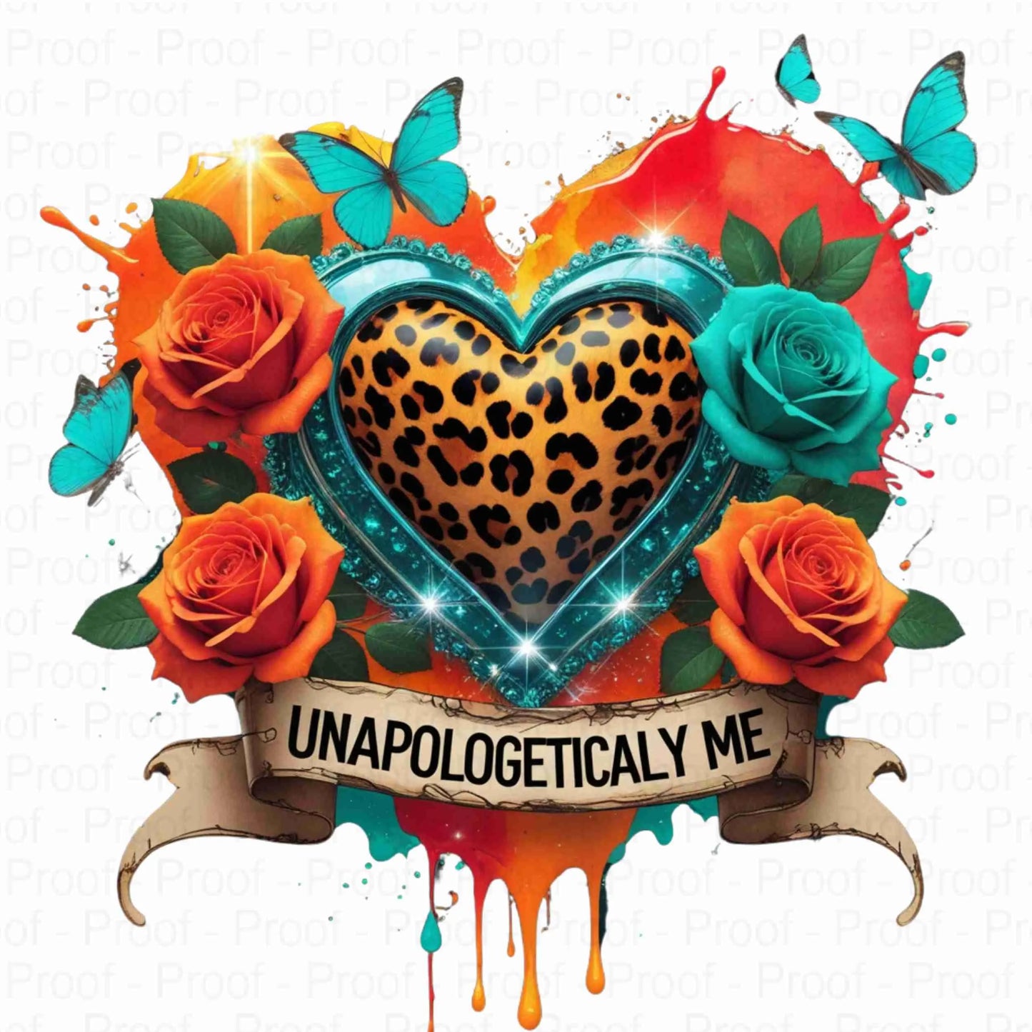 Unapologetically Me Leopard Heart PNG | Bold Afro-Inspired Sublimation Design | 5 Unique Transparent Files for Apparel & Craft Prints Digital File Style-Junction Custom Designs & Prints