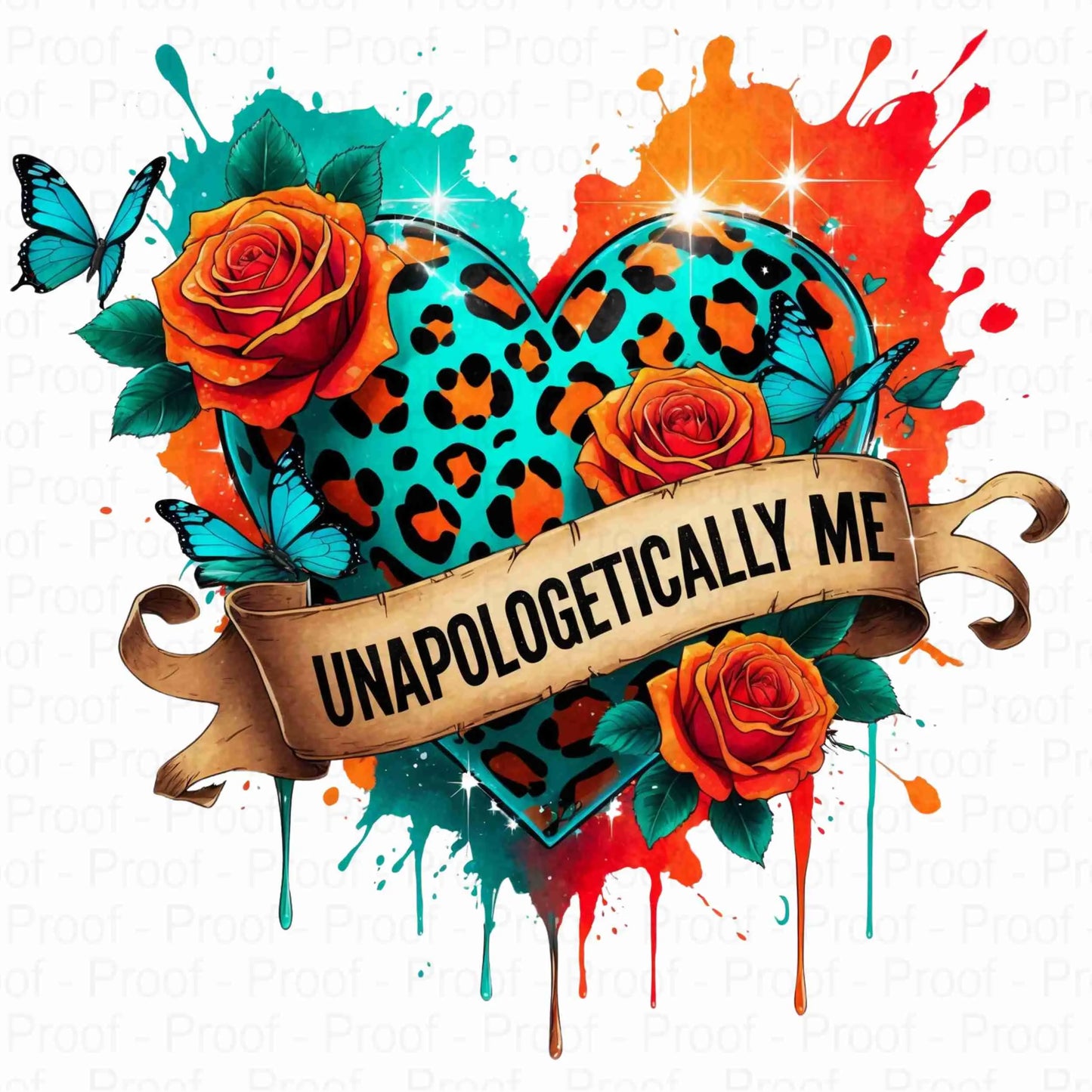 Unapologetically Me Leopard Heart PNG | Bold Afro-Inspired Sublimation Design | 5 Unique Transparent Files for Apparel & Craft Prints Digital File Style-Junction Custom Designs & Prints
