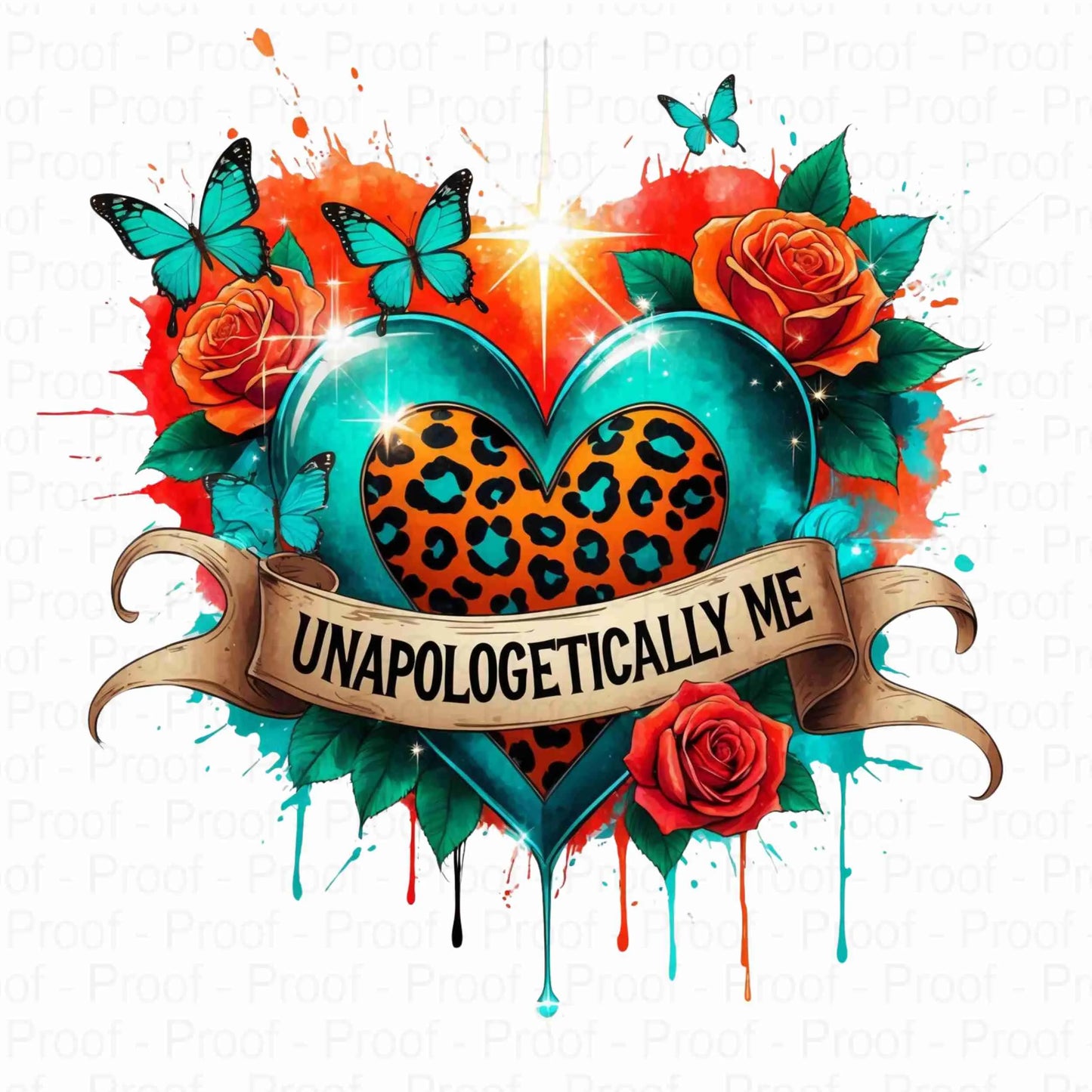Unapologetically Me Leopard Heart PNG | Bold Afro-Inspired Sublimation Design | 5 Unique Transparent Files for Apparel & Craft Prints Digital File Style-Junction Custom Designs & Prints