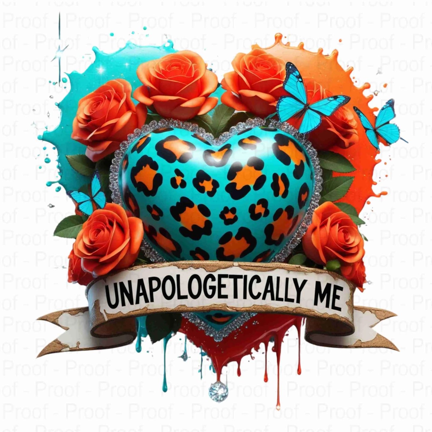 Unapologetically Me Leopard Heart PNG | Bold Afro-Inspired Sublimation Design | 5 Unique Transparent Files for Apparel & Craft Prints Digital File Style-Junction Custom Designs & Prints