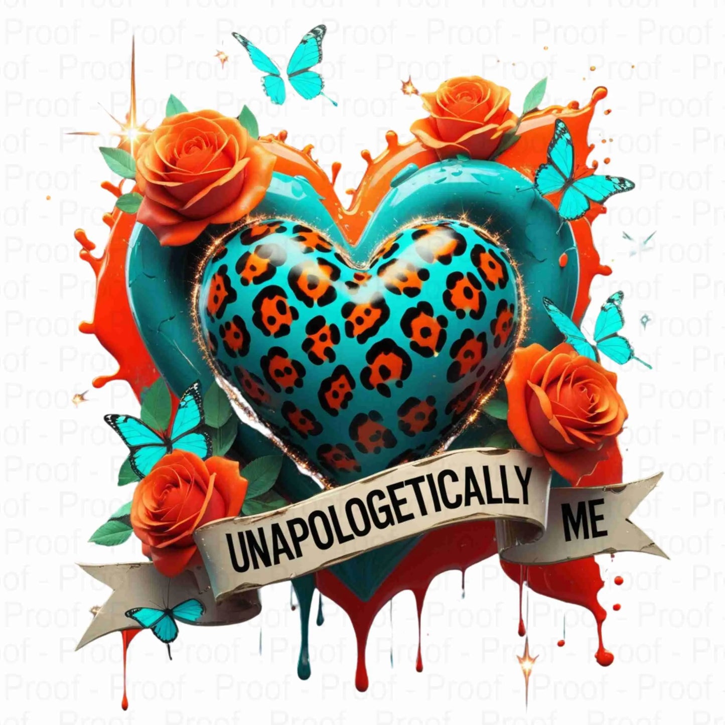 Unapologetically Me Leopard Heart PNG | Bold Afro-Inspired Sublimation Design | 5 Unique Transparent Files for Apparel & Craft Prints Digital File Style-Junction Custom Designs & Prints