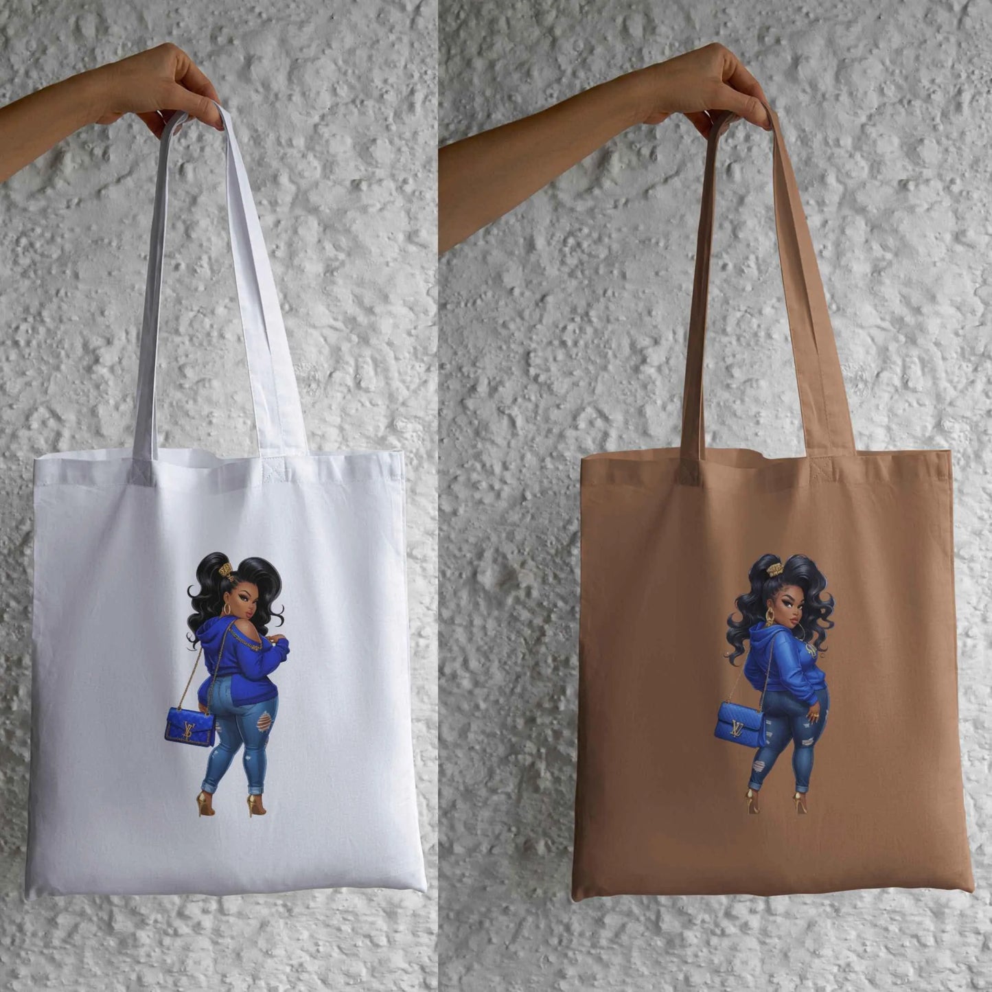 Thick Sassy Sistas PNG Bundle | High-Res Royal Blue Fashion Clipart for Sublimation, Transparent Files for T-Shirts, Mugs & More Digital File Style-Junction Custom Designs & Prints