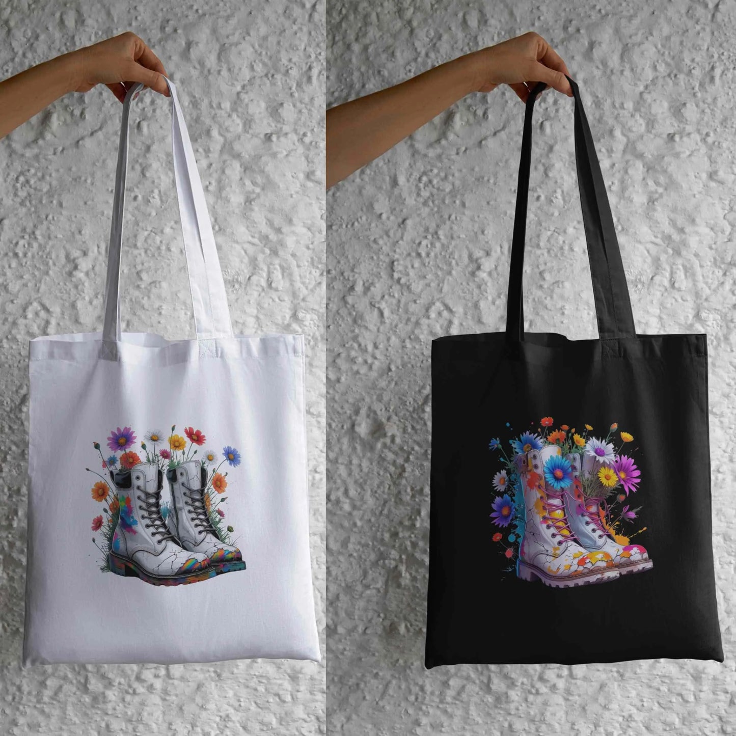 Festival Flair Rainbow Boots PNG Bundle | 5 Colorful Wildflower Sublimation Files | High-Res Transparent PNGs for Shirts, Mugs & More Digital File Style-Junction Custom Designs & Prints