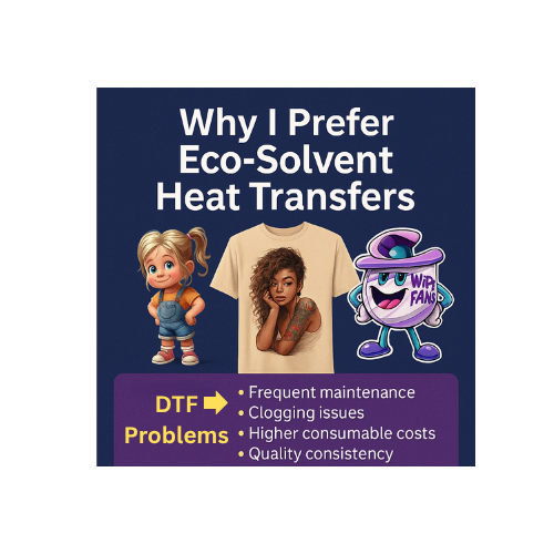 Why I Choose Eco-Solvent Heat Transfers Over DTF — Every Time