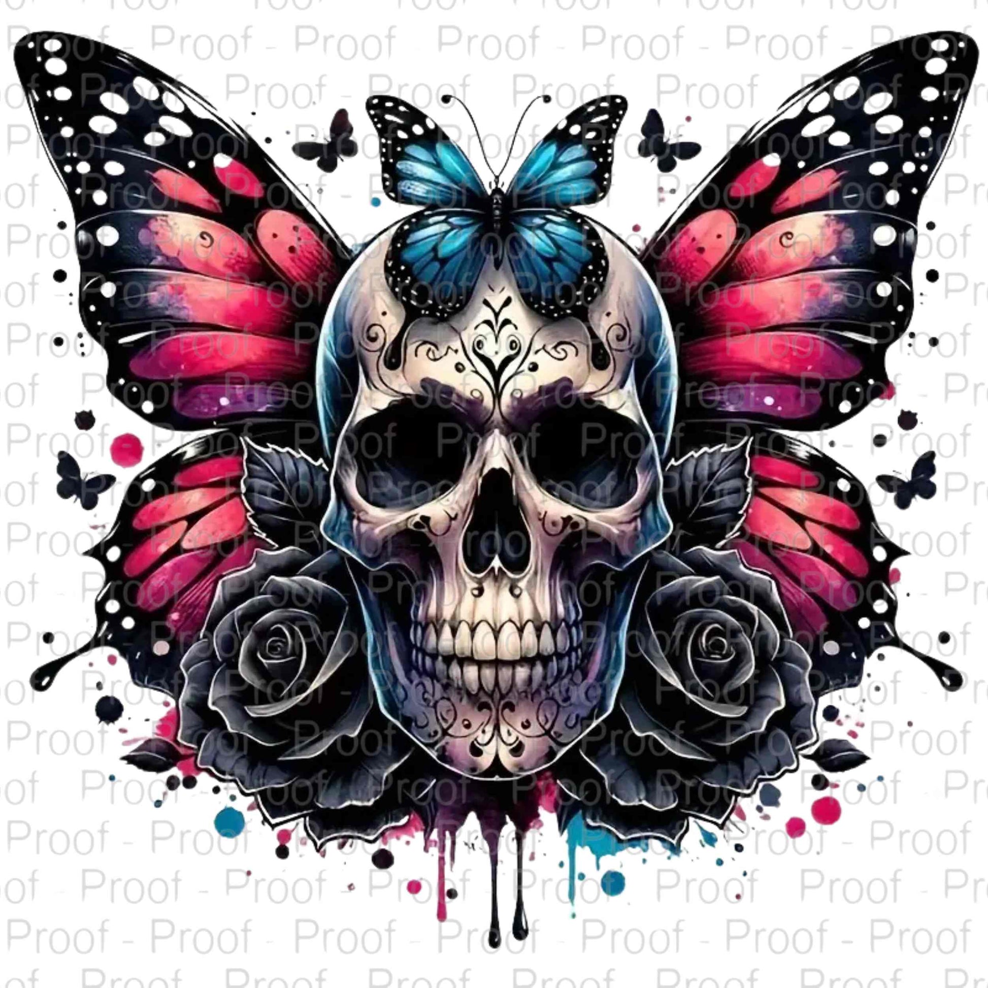 Butterfly Skull-Digital Download Digital File Style-Junction Custom Designs & Prints