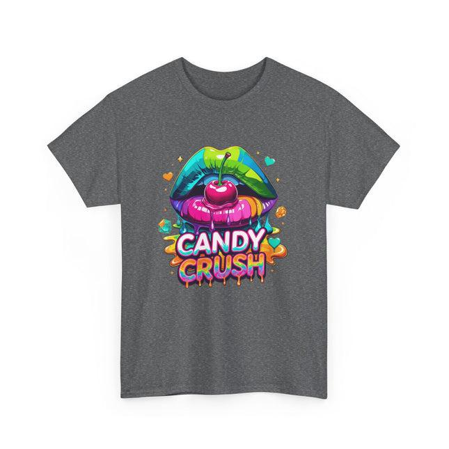 T-Shirt — Candy Crush Colorful Lip & Cherry Graphic Tee