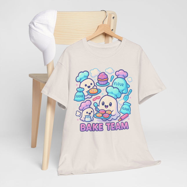 Ghost Bake Team T-Shirt — Cute Pastel Baking Crew Tee