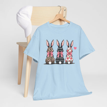 Easter Floral Plaid Bunny T-Shirt