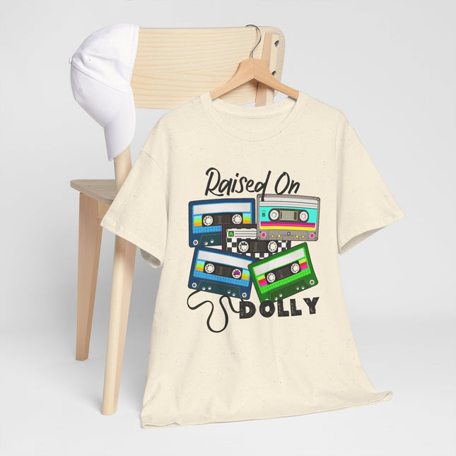 Raised On Dolly Cassette Tape Tee — Retro Music T-Shirt