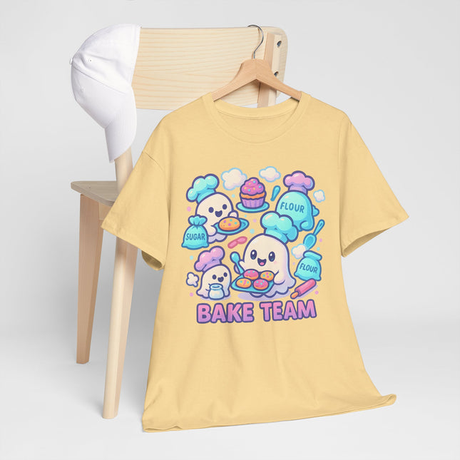 Ghost Bake Team T-Shirt — Cute Pastel Baking Crew Tee