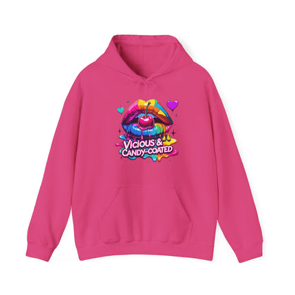 Hoodie — Vicious & Candy-Coated Rainbow Lips Graphic Hoodie
