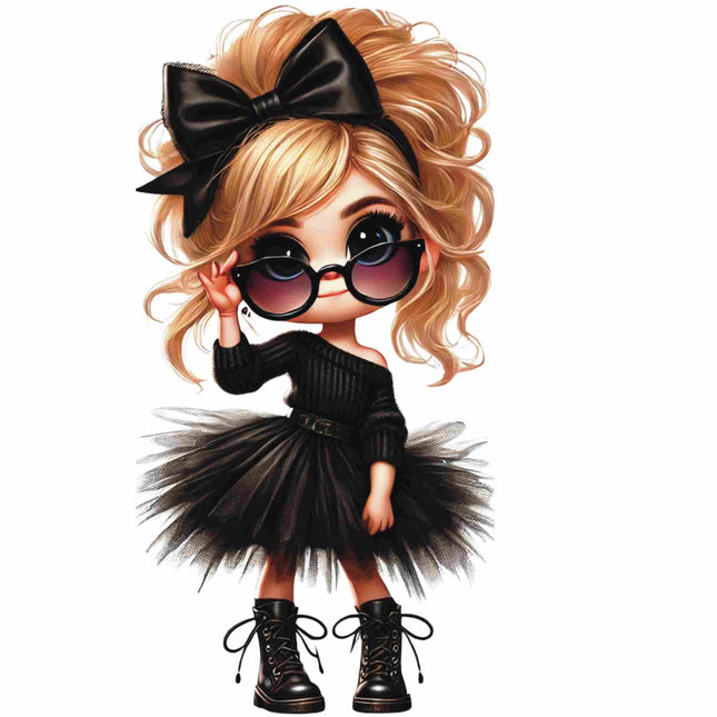 Vintage-Inspired Fashion Doll – DTF Heat Transfers #10 DTF Transfers Style Junction – Custom Digital Designs & Apparel