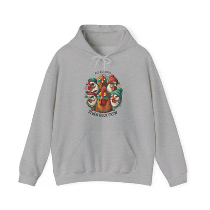 Chicken Crew Vintage Farmhouse Hoodie – "Cluck Rock Crew" Rooster Graphic