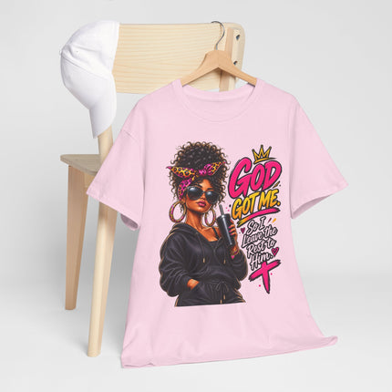 God Got Me T‑Shirt — Bold Afrocentric Faith Graphic Tee