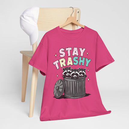 Stay Trashy Racoon Trio — Cute Trash Graphic Tee