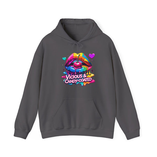 Hoodie — Vicious & Candy-Coated Rainbow Lips Graphic Hoodie