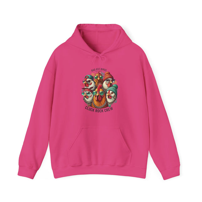 Chicken Crew Vintage Farmhouse Hoodie – "Cluck Rock Crew" Rooster Graphic