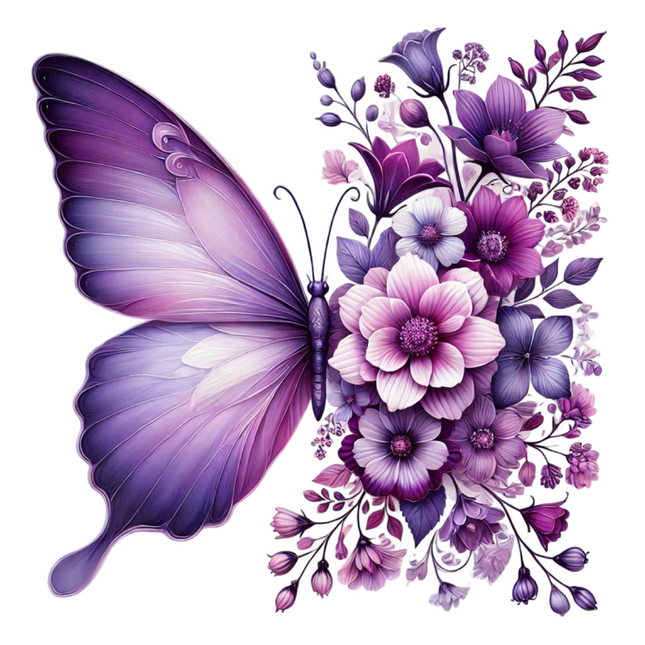 Butterfly & Floral Design for Apparel – DTF Heat Transfers #12 DTF Transfers Style Junction – Custom Digital Designs & Apparel