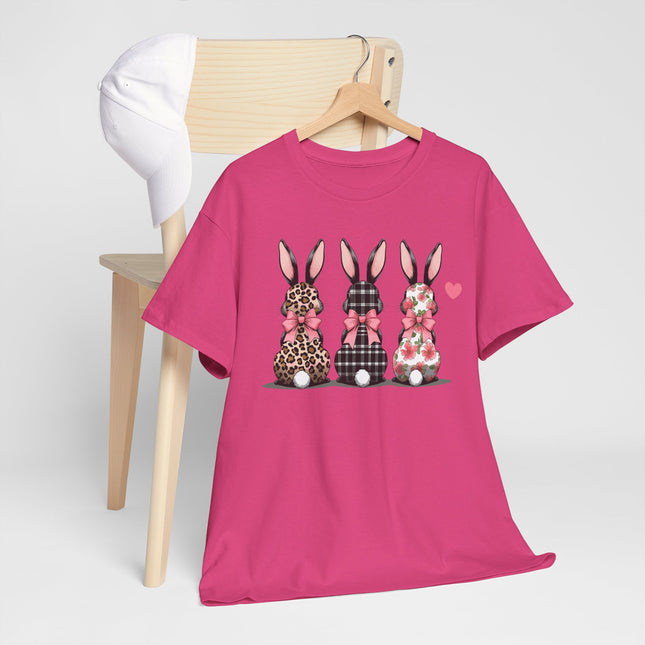 Easter Floral Plaid Bunny T-Shirt