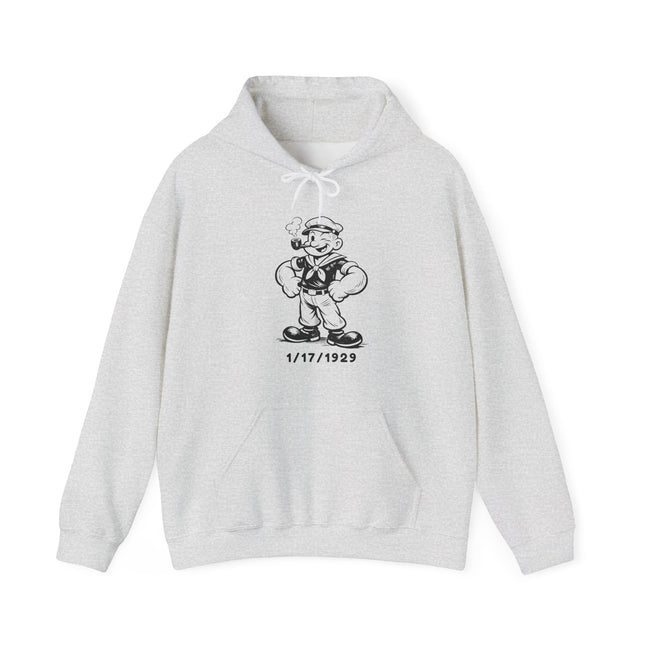 Retro Cartoon Hoodie – 1/17/1929 Vintage Sailor Graphic Pullover