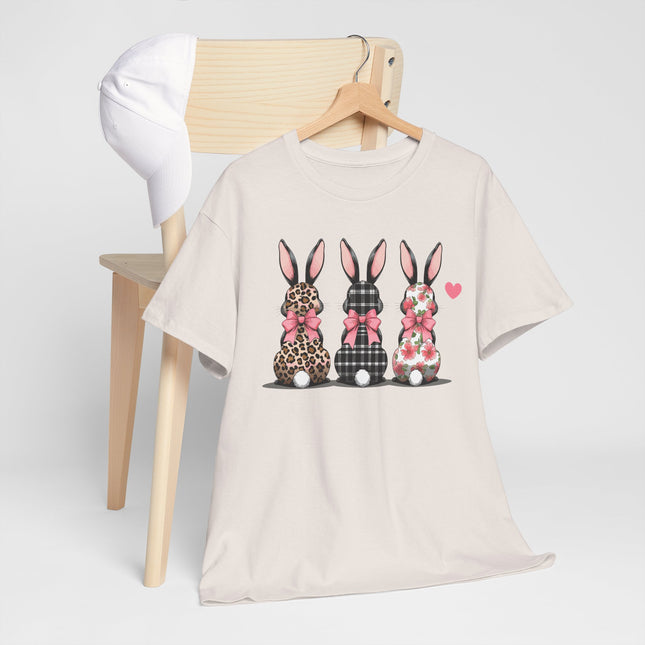 Easter Floral Plaid Bunny T-Shirt