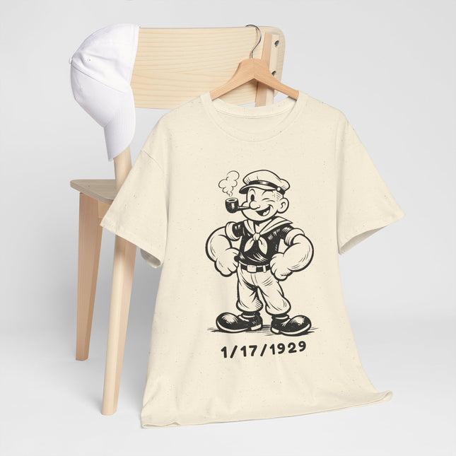 Vintage Cartoon Sailor T-Shirt — 1/17/1929 Retro Graphic Tee