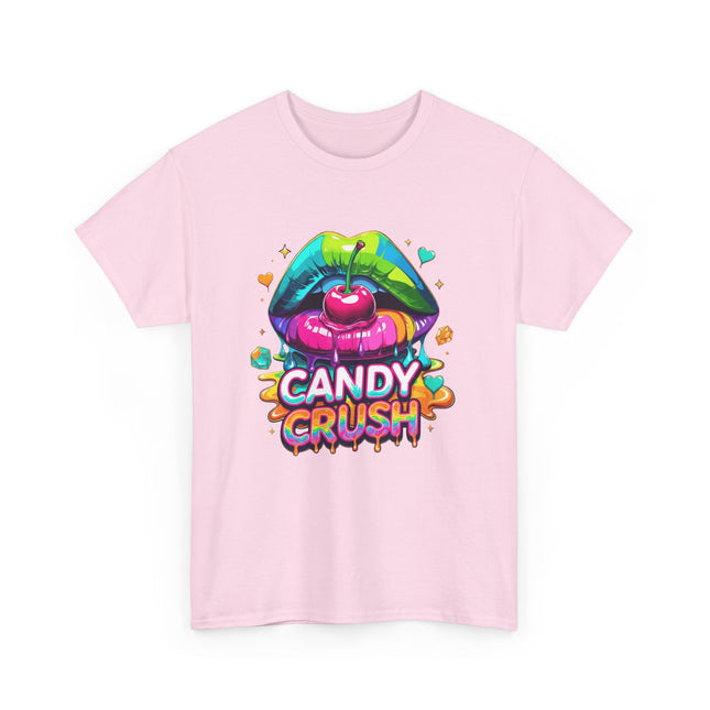 T-Shirt — Candy Crush Colorful Lip & Cherry Graphic Tee