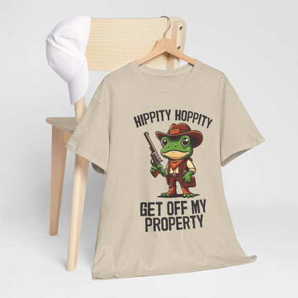 Frog Tee — "Hippity Hoppity Get Off My Property" Funny Holiday T-Shirt