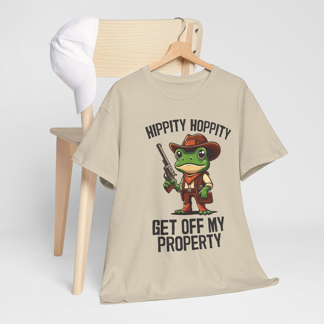 Frog Tee — "Hippity Hoppity Get Off My Property" Funny Holiday T-Shirt