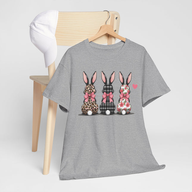 Easter Floral Plaid Bunny T-Shirt
