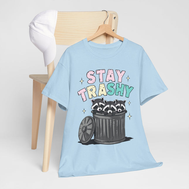 Stay Trashy Racoon Trio — Cute Trash Graphic Tee