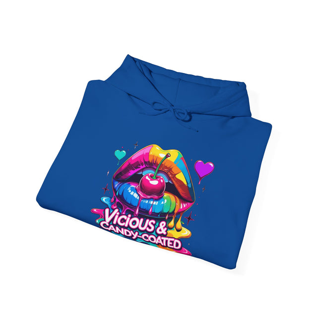 Hoodie — Vicious & Candy-Coated Rainbow Lips Graphic Hoodie