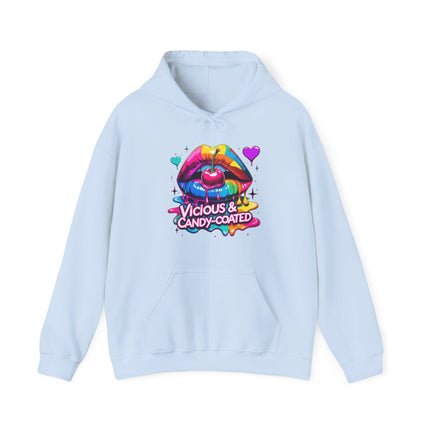 Hoodie — Vicious & Candy-Coated Rainbow Lips Graphic Hoodie