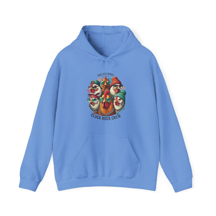 Chicken Crew Vintage Farmhouse Hoodie – "Cluck Rock Crew" Rooster Graphic