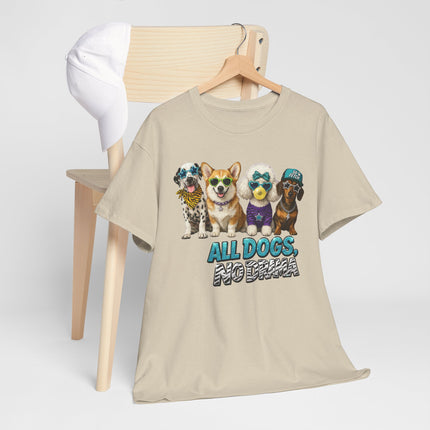 All Dogs No Drama T-Shirt — Cute Cartoon Dog Crew Tee