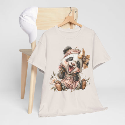 Cute Baby Panda Tee — Adorable Floral Bow Graphic T-Shirt