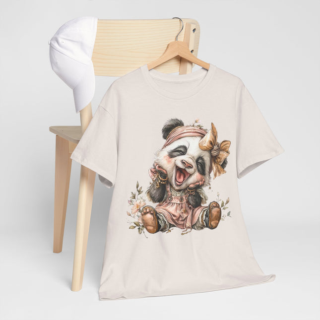 Cute Baby Panda Tee — Adorable Floral Bow Graphic T-Shirt