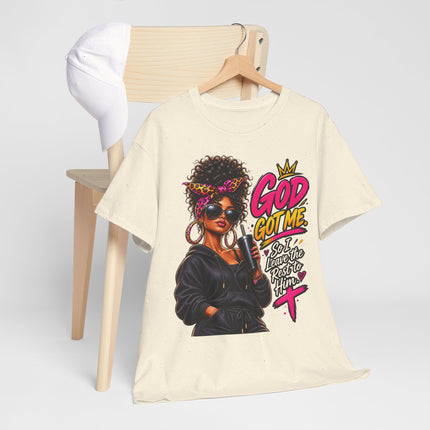 God Got Me T‑Shirt — Bold Afrocentric Faith Graphic Tee
